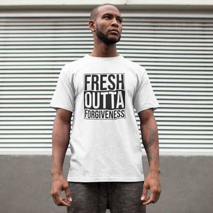 Fresh Outta Forgiveness | Unisex white tee