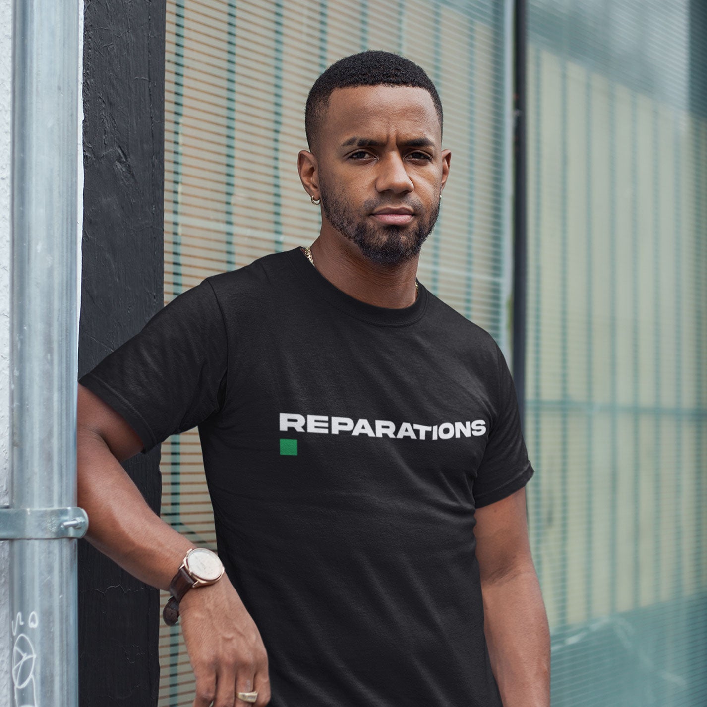 Reparations. | Unisex black tee