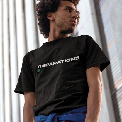 Reparations. | Unisex black tee