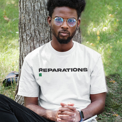 Reparations. | Unisex white tee