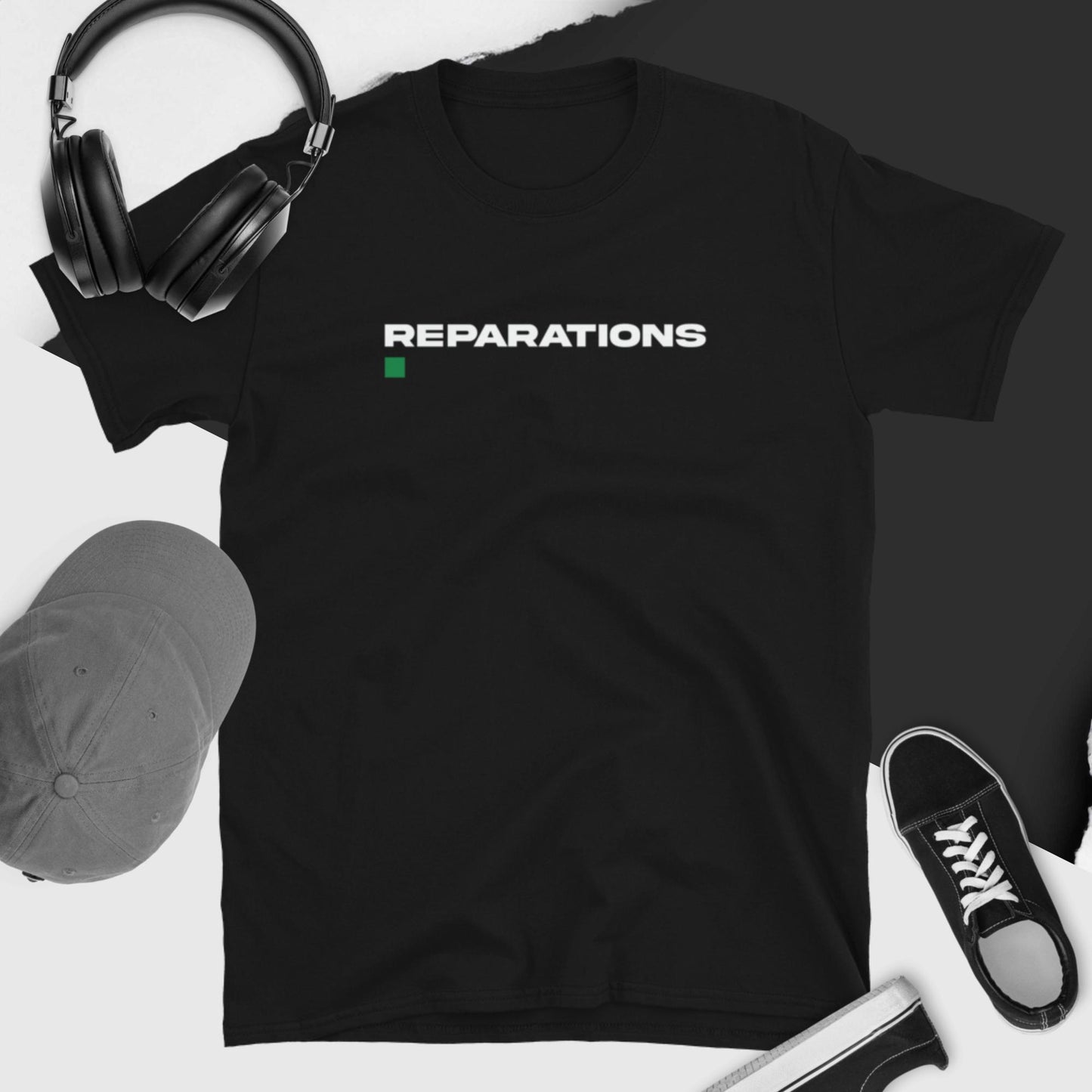 Reparations. | Unisex black tee