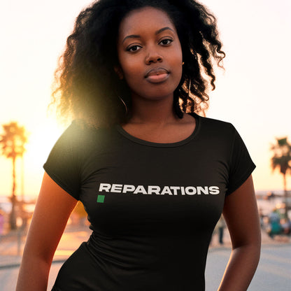 Reparations. | Unisex black tee